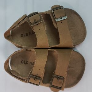 Old Navy Faux Leather Double Buckle Sandals 6-12M
